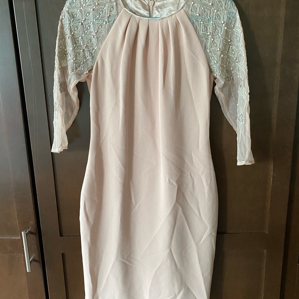 Tahari midi pink dress